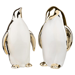 Ceramic Penguin Table Piece Gold