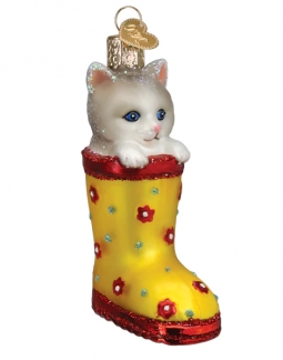 Kitten in Rain Boot Ornament
