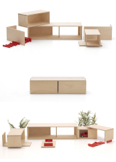 Mini Box Wooden Modular Building Toy & Decorative Object