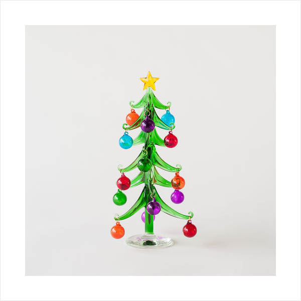 small glass christmas tree ornaments