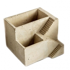 Cement Modern Architectural Cube Planter - Style 2
