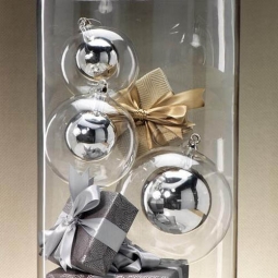 classic silver glass christmas ball ornaments for your tree