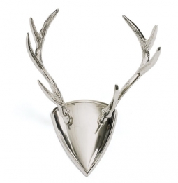 Nickel Plated Brass Deer Trophy Head