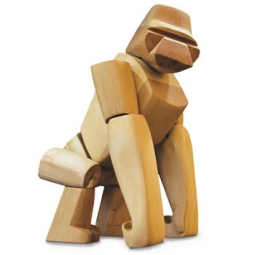 HANNO the Gorilla Poseable Wooden Figurine by AREAWARE