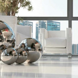 Decorative Mirror Ball Spheres for Indoor and Outdour with rubber holder
