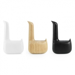 Swan Wood Figurine by Normann Copenhagen in White/Black/Natural